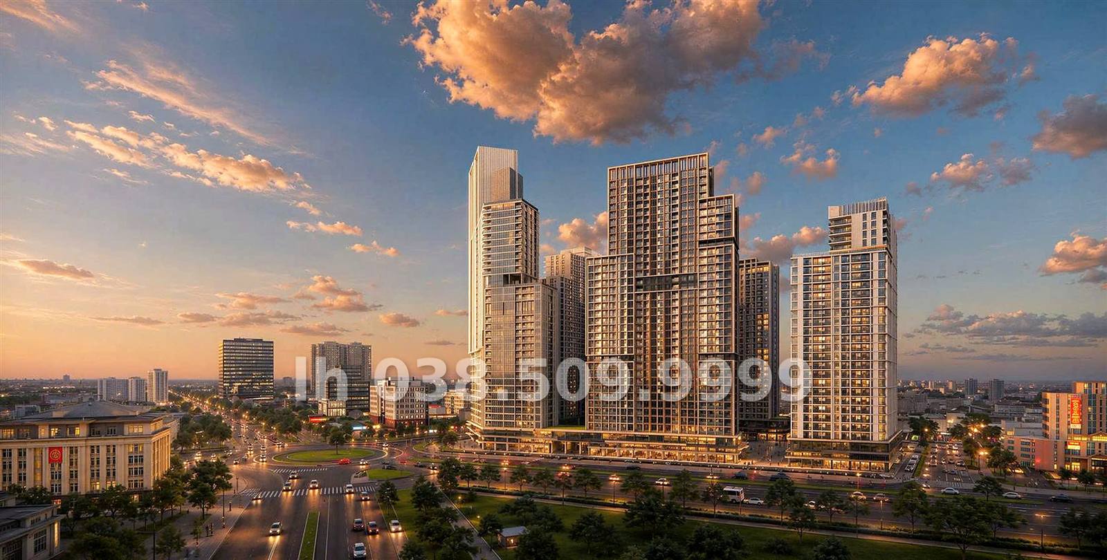Phối cảnh tháp căn hộ
