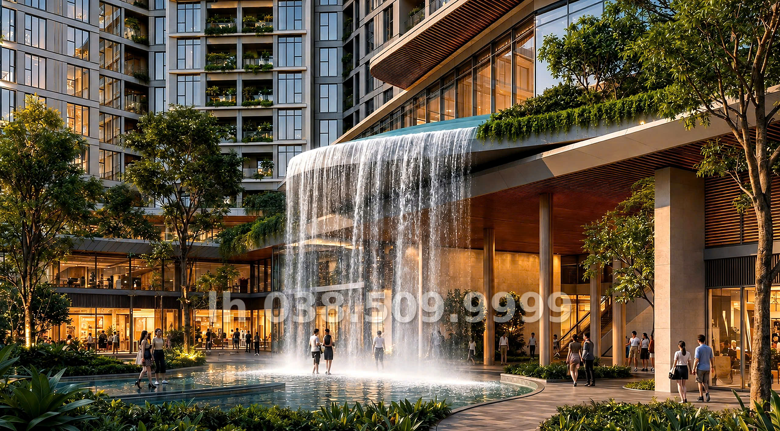 Cảnh quan nội khu dự án căn hộ Sun Group Trường Vinh, TP Vinh