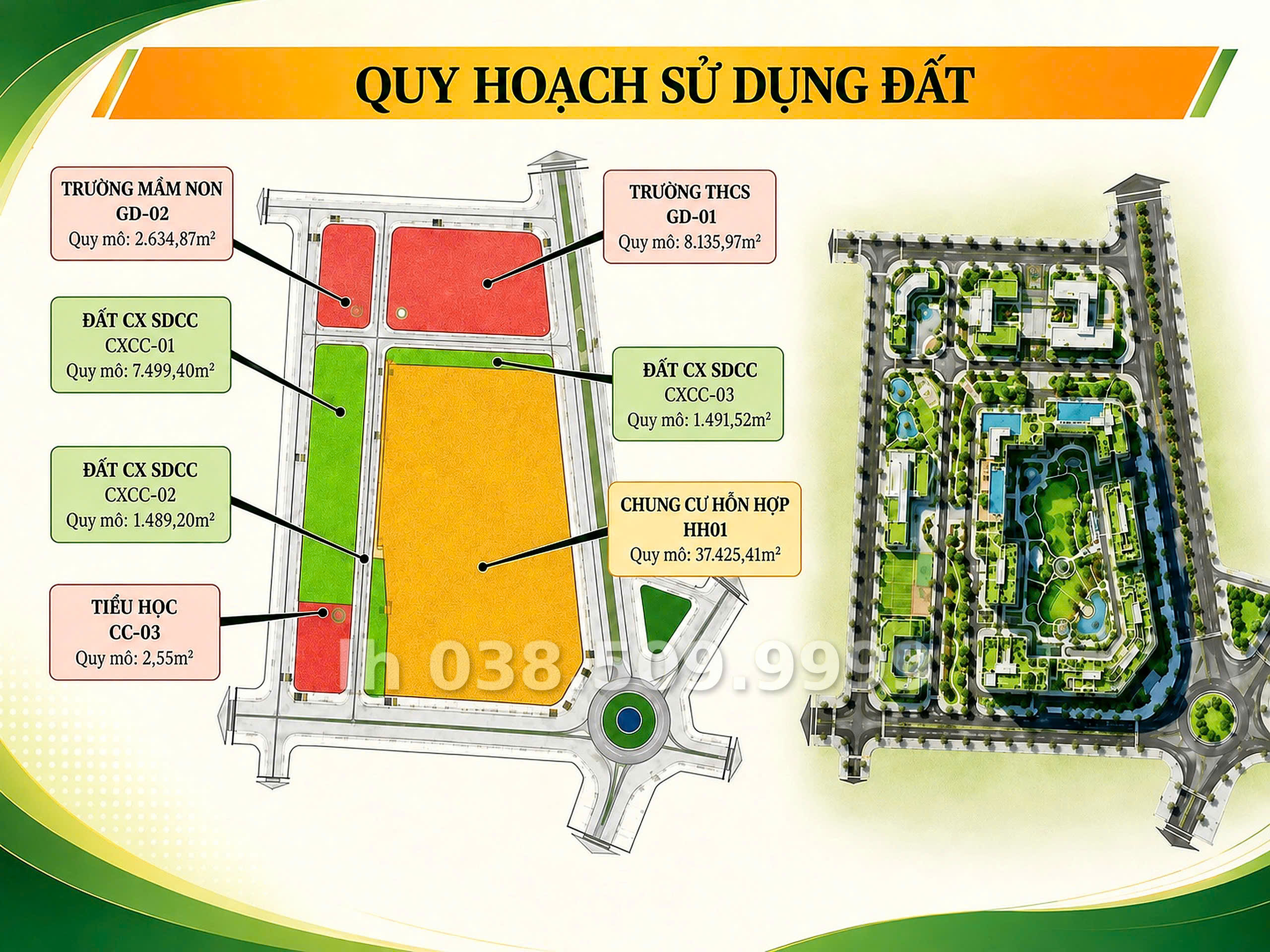 Mặt bằng quy hoạch dự án Sun Group Trường Vinh quy mô khoảng 3,74 ha tại phường Trường Vinh, thành phố Vinh