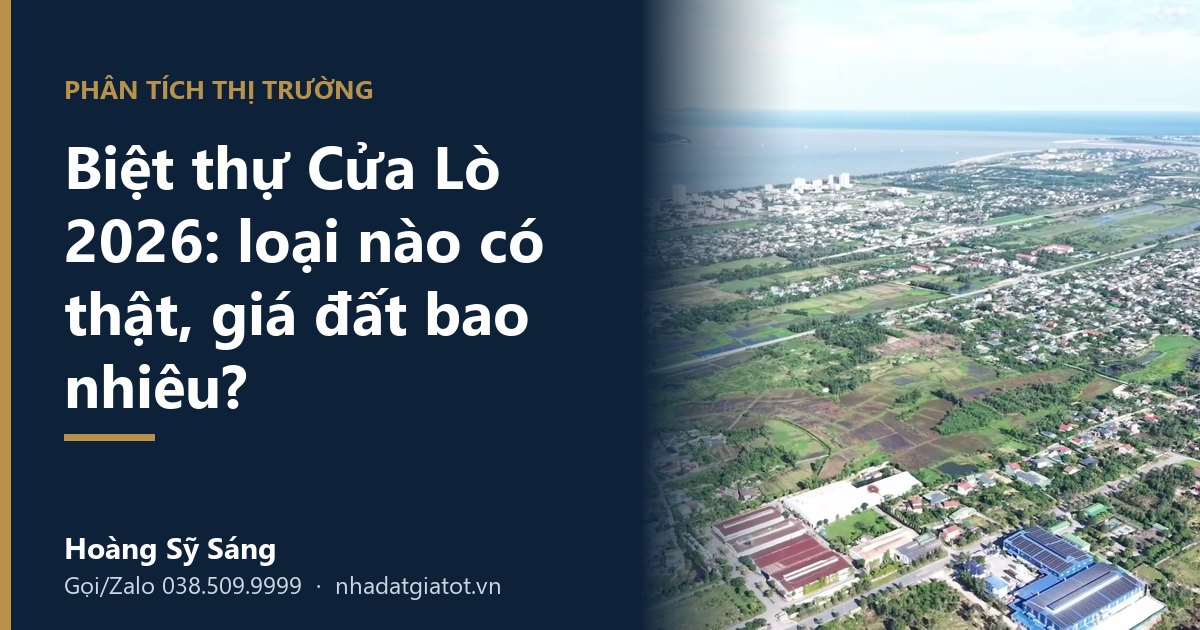 Biệt thự Cửa Lò 2026 – dải ven biển Cửa Lò nhìn từ flycam