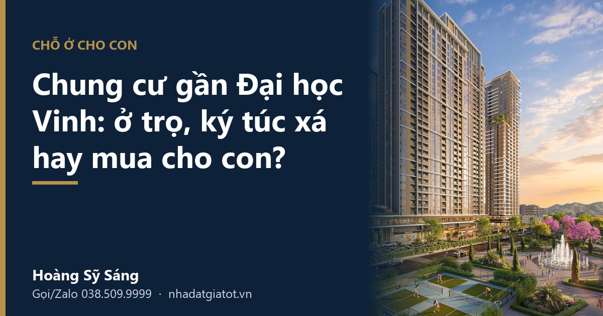 Chung cư gần Đại học Vinh - phối cảnh Sun Group Trường Vinh, cách Đại học Vinh 1,8 km