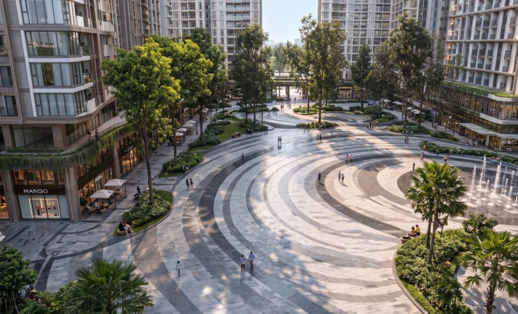 Quảng trường nội khu chung cư Sun Group Trường Vinh (Sun Glory Residence) - ảnh phối cảnh chủ đầu tư