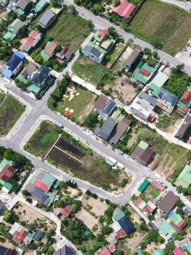 Toàn cảnh khu dân cư xóm Xuân Hương Nghi Đức nhìn từ trên cao